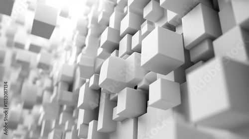 Abstract Cube Background with Perspective Effect