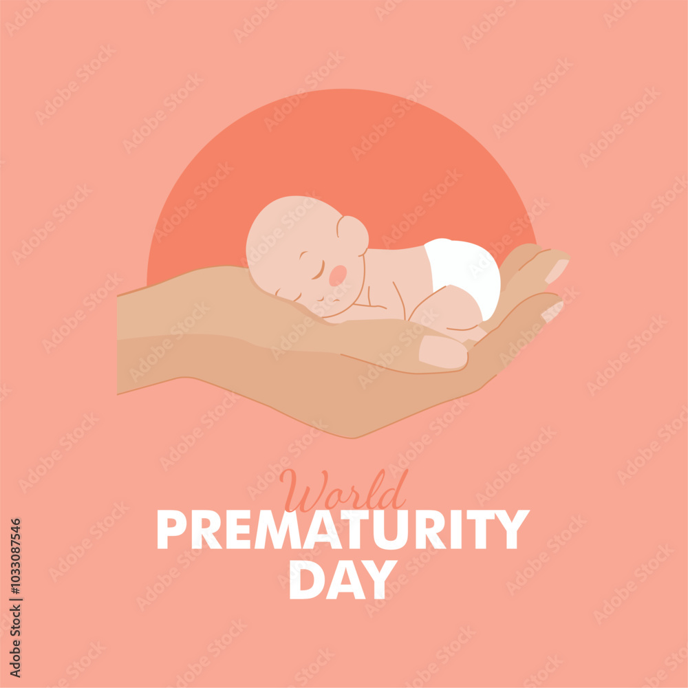 vector world prematurity day poster template