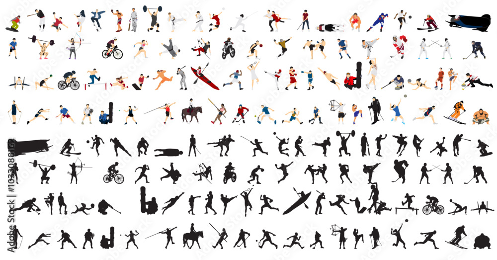 set of different sports colle... set of different sports colle...