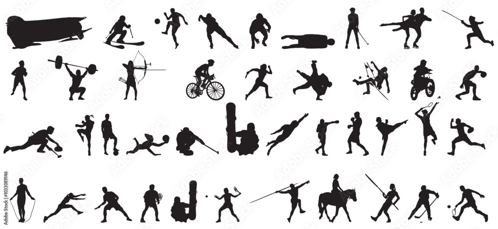 silhouettes of people sports silhouettes of people sports