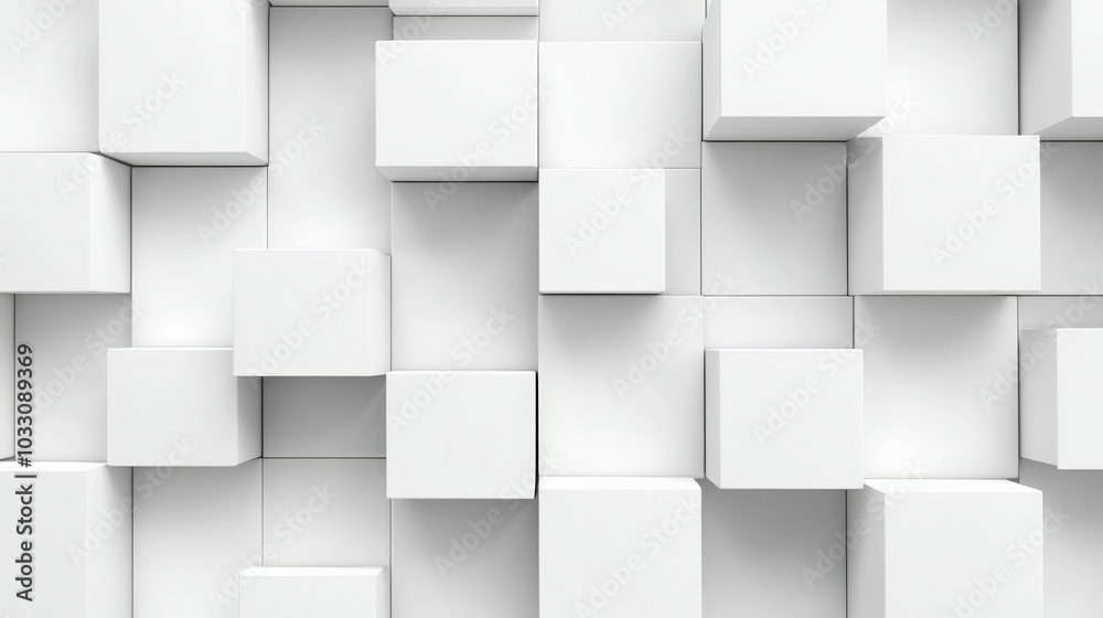 Minimalist White Cube Abstract Geometric Background Minimalist White Cube Abstract Geometric Background