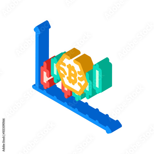 profitability cryptocurrency mining isometric icon vector. profitability cryptocurrency mining sign. isolated symbol illustration