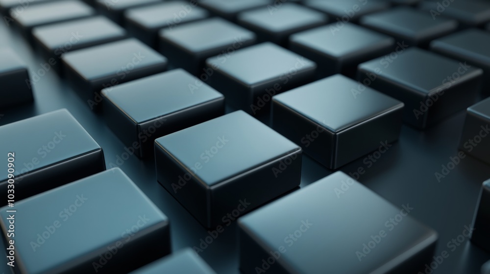 Sleek and Sophisticated Black Cubes Abstract Background Sleek and Sophisticated Black Cubes Abstract Background