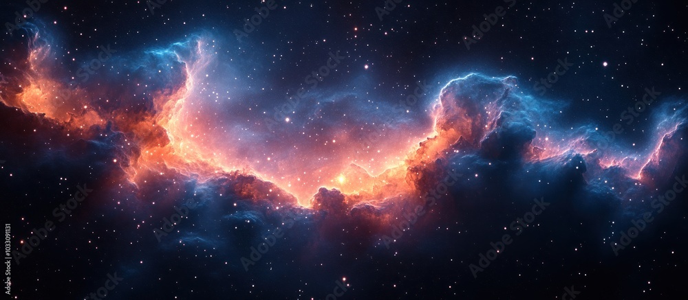 A vibrant cosmic nebula with swirling colors and stars, showcasing the beauty of the universe. A vibrant cosmic nebula with swirling colors and stars, showcasing the beauty of the universe.