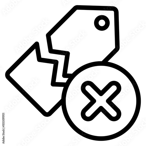 Broken Outline Icon