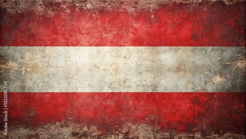 Grunge Textured Flag of Austria for Artistic Backgrounds and Designs