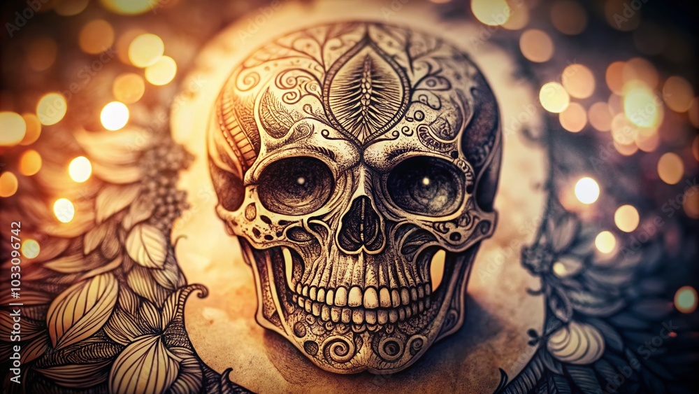 Hand-Drawn Skull Skeleton Icon Doodle for Halloween and Medical Uses Hand-Drawn Skull Skeleton Icon Doodle for Halloween and Medical Uses