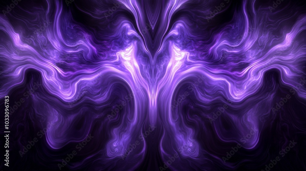 Fototapeta premium Ethereal Amethyst Swirls: A Captivating Exploration of Light and Motion