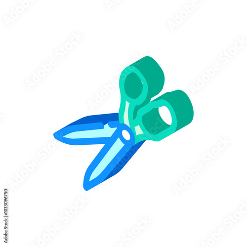 dressmakers shears dressmaking fashion isometric icon vector. dressmakers shears dressmaking fashion sign. isolated symbol illustration