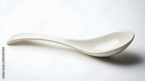 ceramic spoon isolated on white background. 