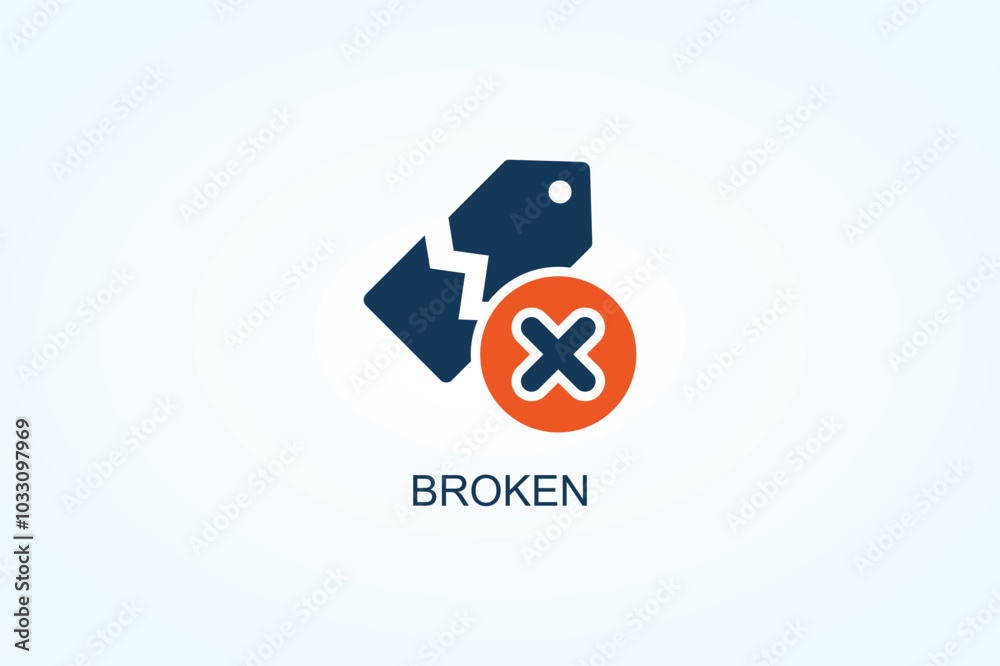 Broken Vector  Or Logo Sign Symbol Illustration