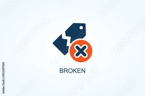 Broken Vector  Or Logo Sign Symbol Illustration
