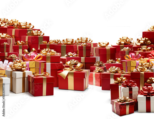 a pile of gift boxes as sta...