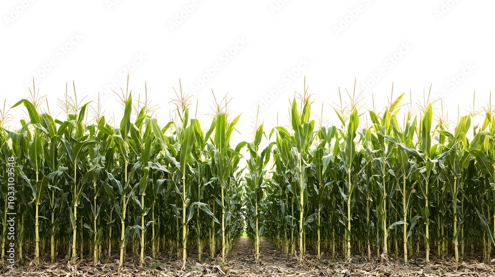 Obraz premium corn fields on white background. 