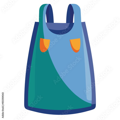 Reusable Cloth Bag vector illustration isolated on a white background