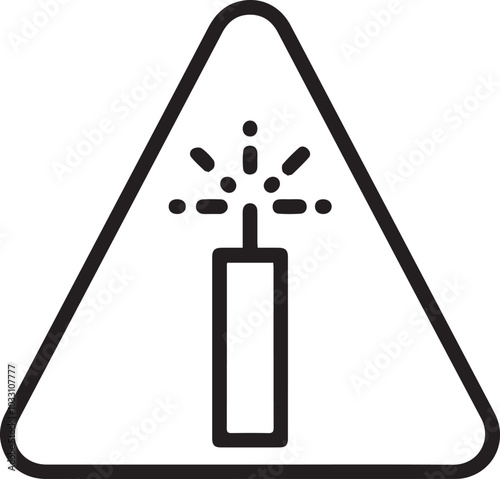 Warning signal icon symbol vector image
