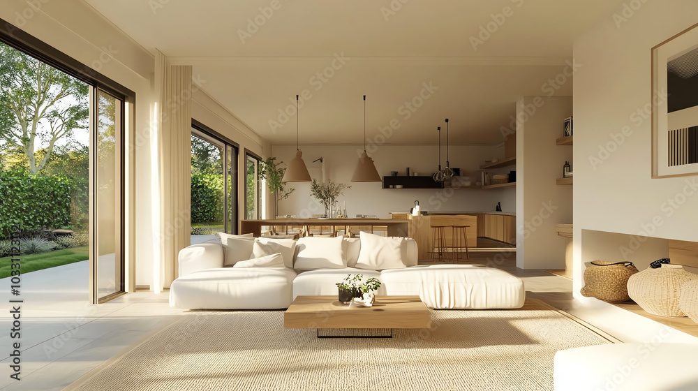 Modern living room with natural light Modern living room with natural light
