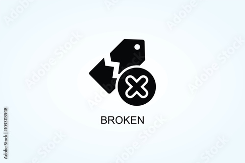 Broken Vector  Or Logo Sign Symbol Illustration