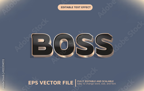 Editable Text Effect with Big Black Boss Style