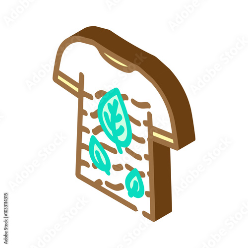 fashion vegan food isometric icon vector. fashion vegan food sign. isolated symbol illustration