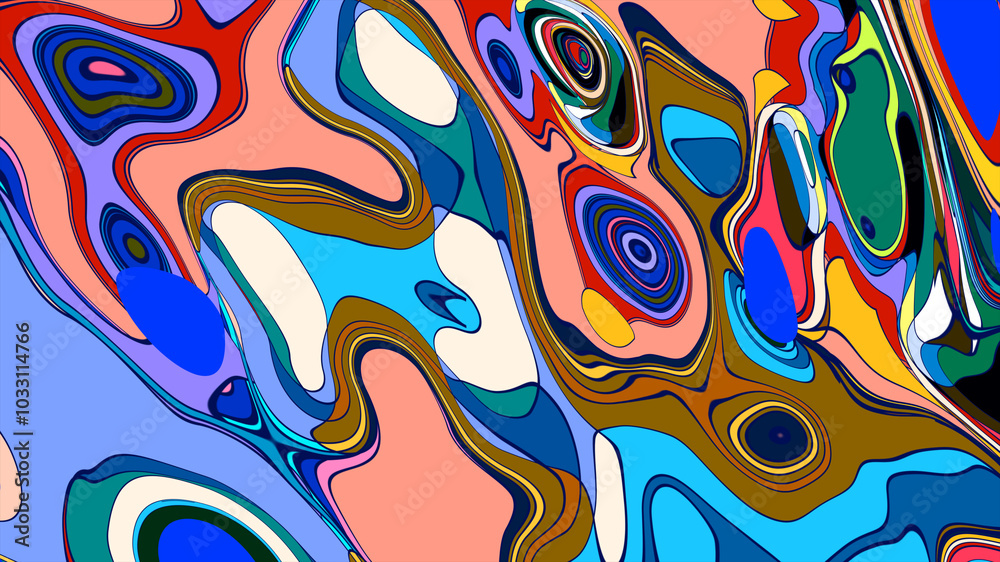 Vibrant Colorful Abstract Fluid Background with Gradient Waves Vibrant Colorful Abstract Fluid Background with Gradient Waves
