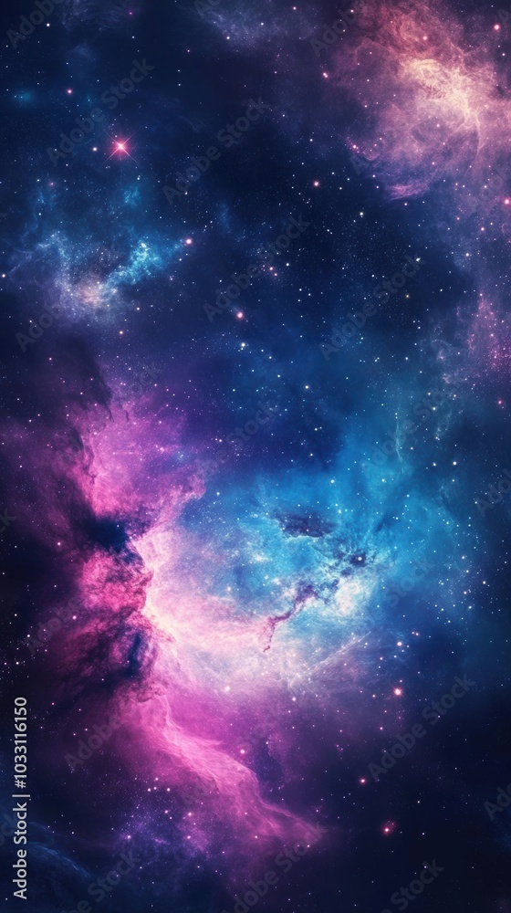 Fototapeta premium A cosmic space-themed background featuring swirling galaxies