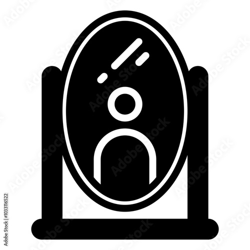 Mirror icon, glyph icon style