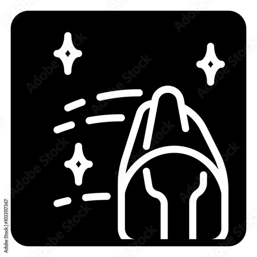 Wiper icon, glyph icon style