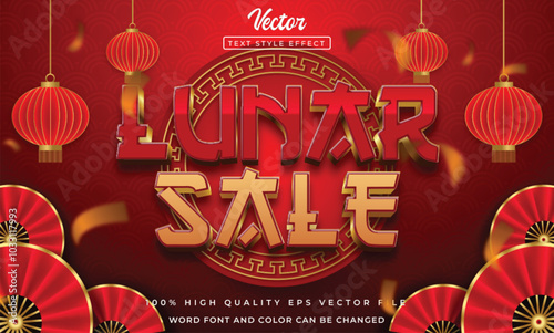 Chinese new year sale editable text effect
