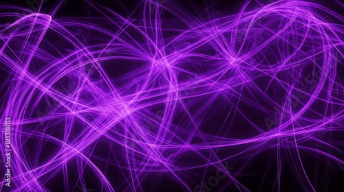 Cosmic Connections: Vibrant Nexus of Intertwining Violet Rays