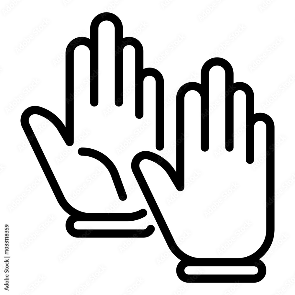Gloves icon, line icon style Gloves icon, line icon style