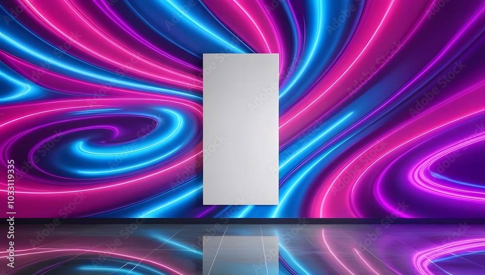 Fototapeta premium (Abstract Neon Wall): 