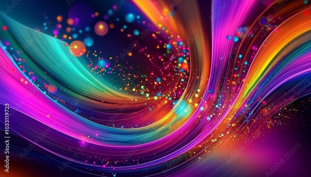 Obraz premium A Spectacular Display of Color and Motion in Abstract Art