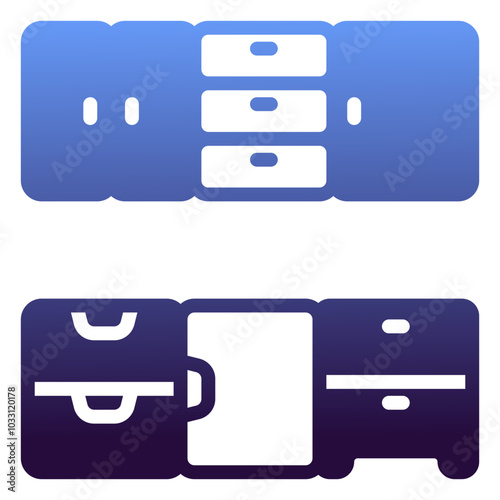 Cabinet icon, gradient icon style
