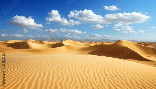 A vast desert where the sand emits melodic tones when blown by the wind