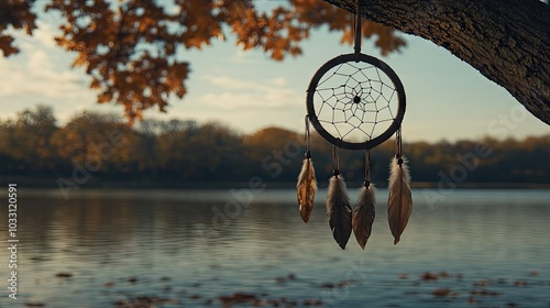 Celebrate National Indigenous Peoples Day with colorful dreamcatchers, autumn leaves, and traditional Canadian artifacts displayed in a vibrant outdoor setting.