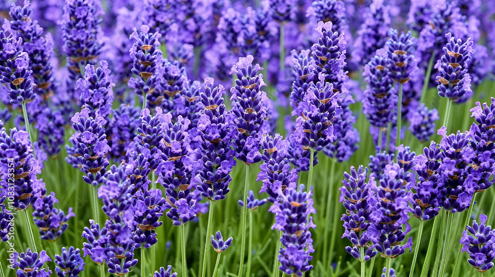 Obraz premium Purple muscari bloom in a spring garden field, a floral beauty