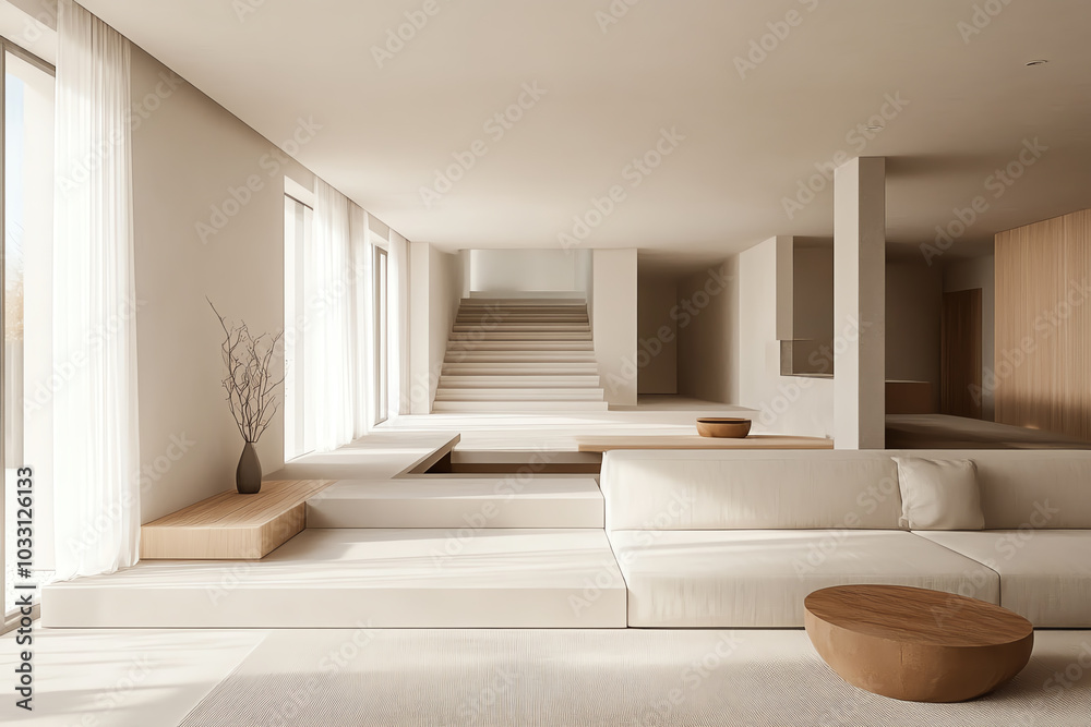 Modern living room with minimalist design Modern living room with minimalist design