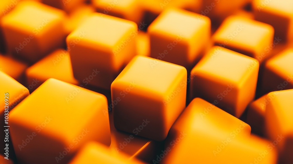 Vibrant Orange Cubes - Abstract Texture and Pattern Vibrant Orange Cubes - Abstract Texture and Pattern