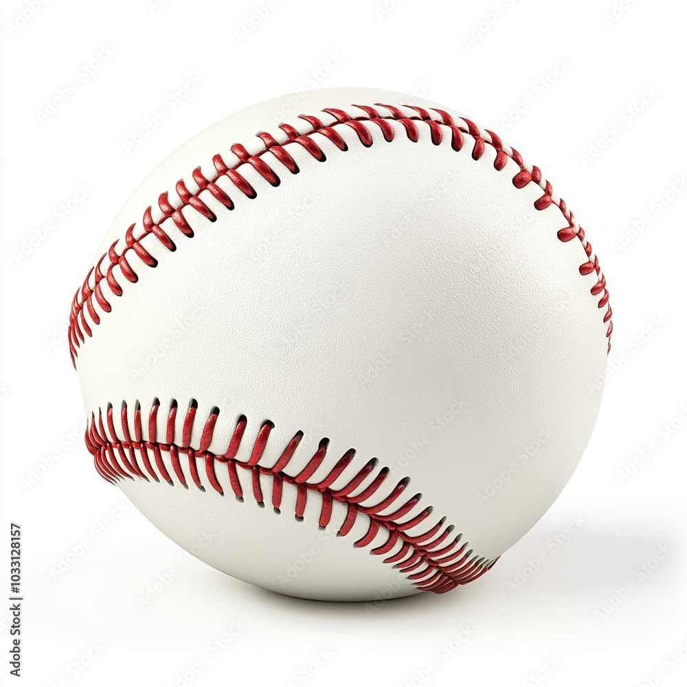 Close-up of a Baseball with Red Stitching Close-up of a Baseball with Red Stitching