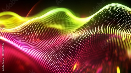 Vibrant Undulating Digital Landscape