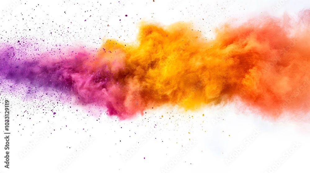 Lush Lava color powder explosion on white background. Colored cloud. Colorful dust explode. Paint Holi. Lush Lava color powder explosion on white background. Colored cloud. Colorful dust explode. Paint Holi.