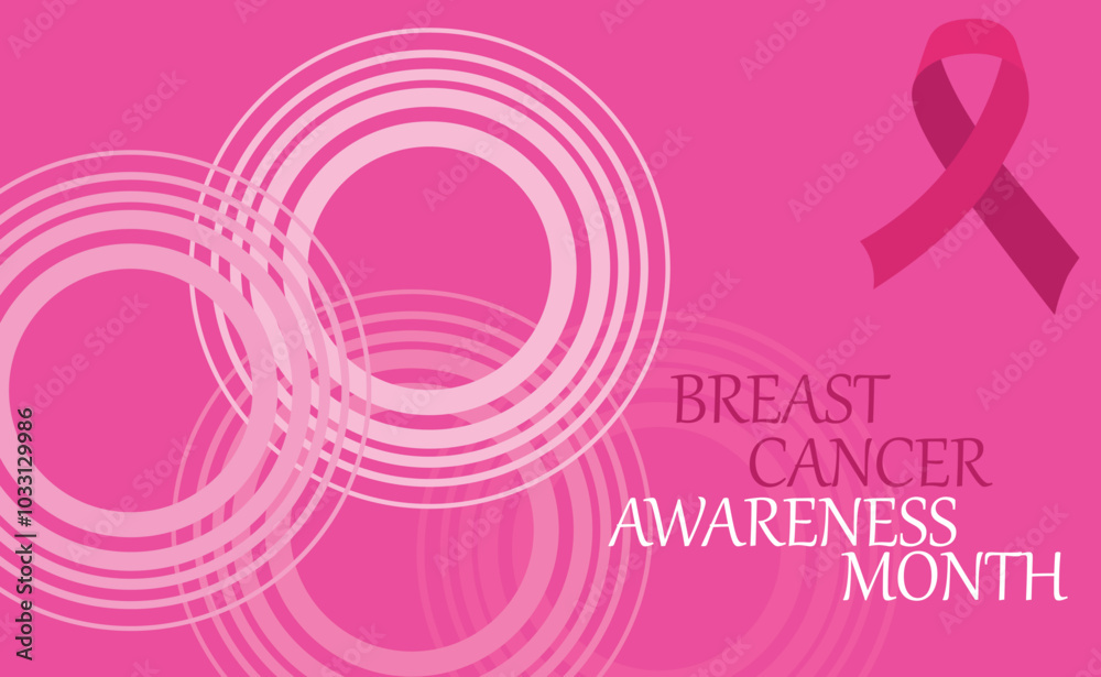 pink Breast cancer awareness campaign banner background with ribbon stock illustration pink Breast cancer awareness campaign banner background with ribbon stock illustration