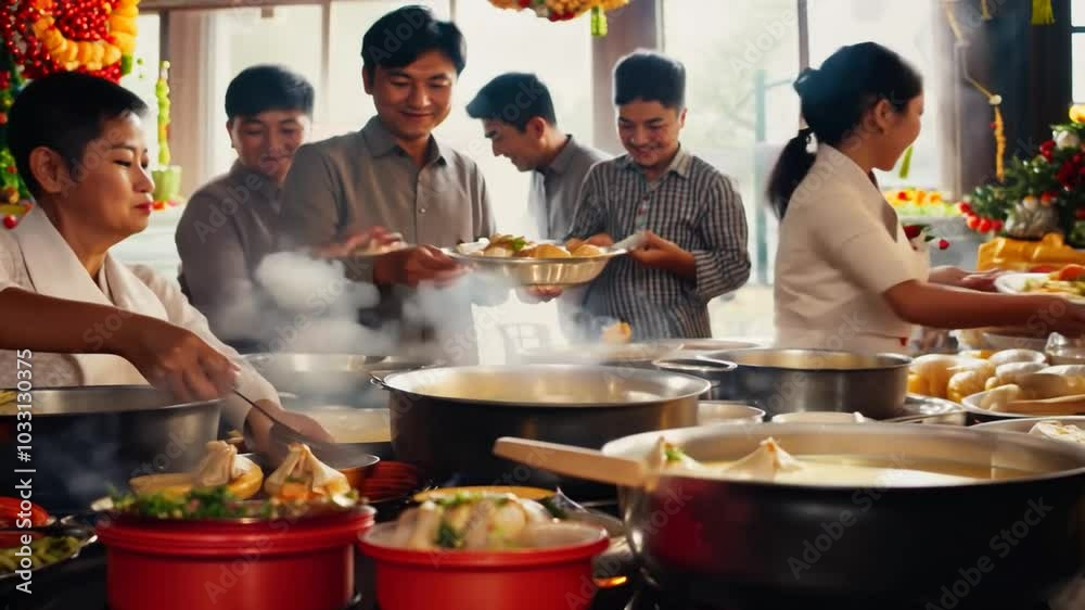 Close-up of a hand picking up a dumpling from a plate of steamed dumplings. Close-up of a hand picking up a dumpling from a plate of steamed dumplings.