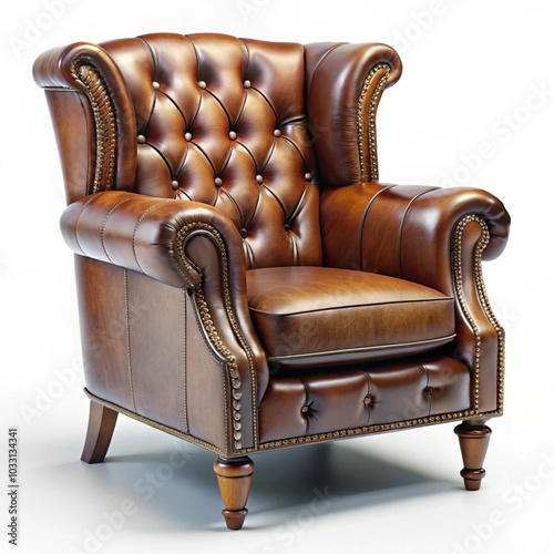 leather armchair isolated