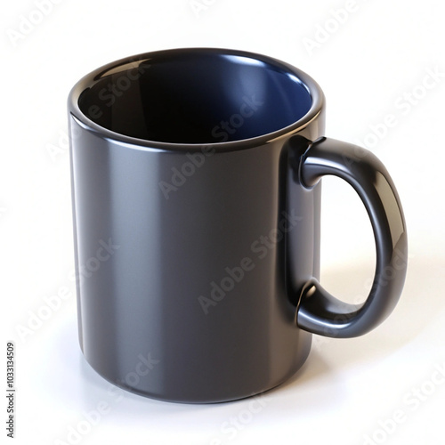 black cup isolated on white background