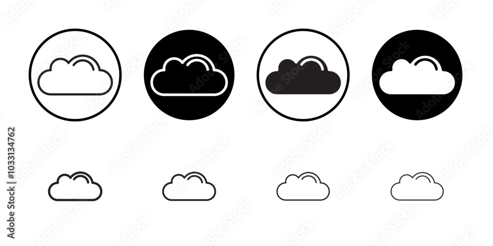 Cloud icon Isolated flat vector in outline Cloud icon Isolated flat vector in outline