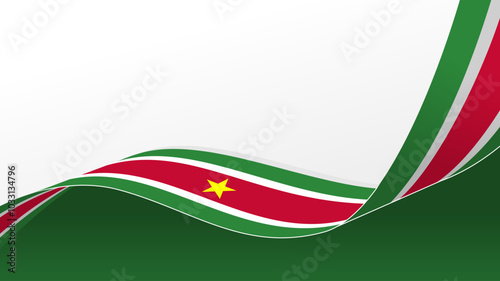 Bild auf Leinwand wavy suriname flag vector background with copy space for text