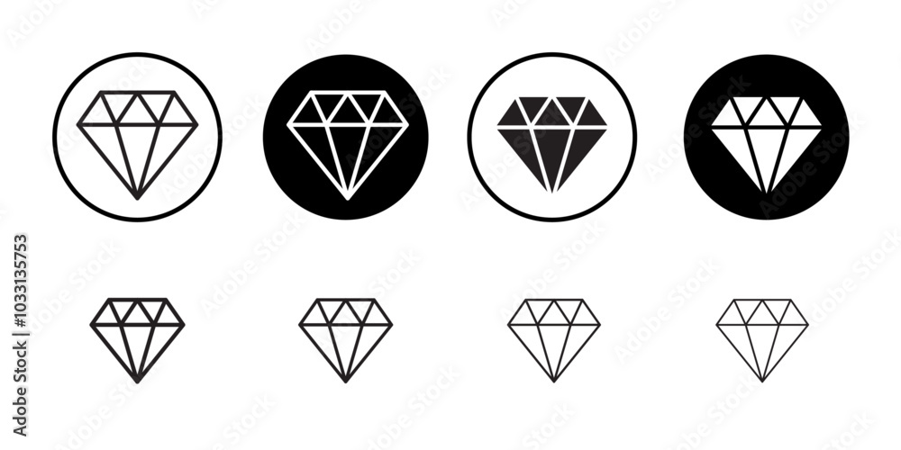 Diamond icon Isolated flat vector in outline Diamond icon Isolated flat vector in outline