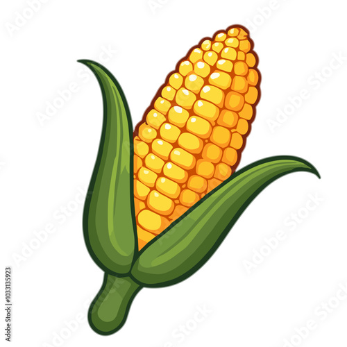 Vector corn on the cob illustration  